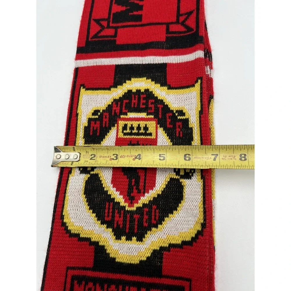 Manchester United Soccer Scarf Pride Of The North Red Knit Fringe Fan